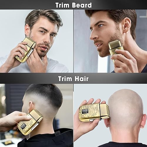 Miniatura 7 de Afeitadoras eléctricas para hombres, maquinilla de afeitar eléctrica de 3 velocidades, afeitadoras de cabeza para hombres calvos, recortadora de