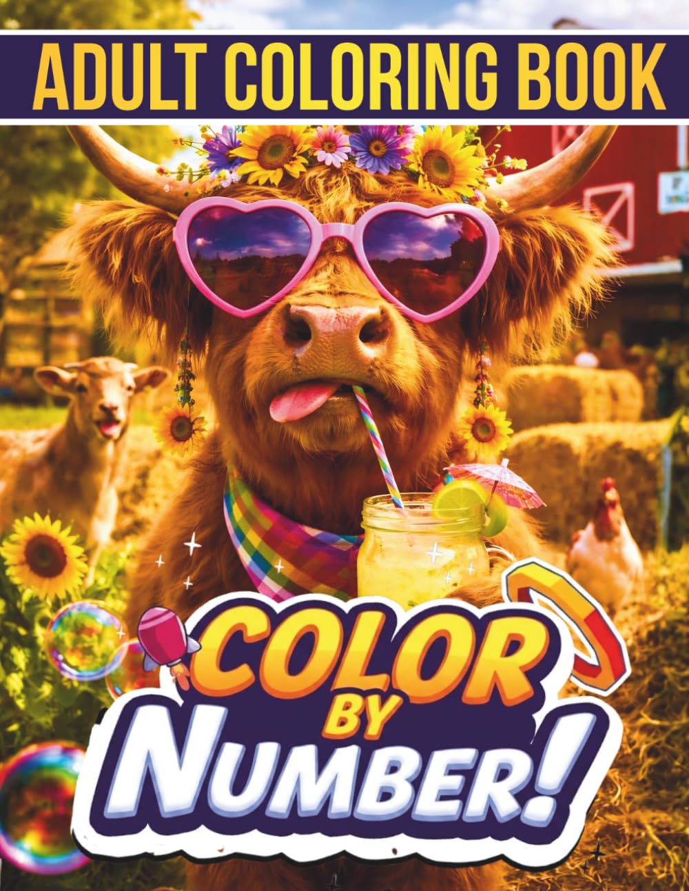 Color By Number Adult Coloring Book: 2026 New Color by Number Coloring Book with Cottage Garden, Farmhouse, Forest Path, River Landscape, Tropical Path & Lighthouse Scenes