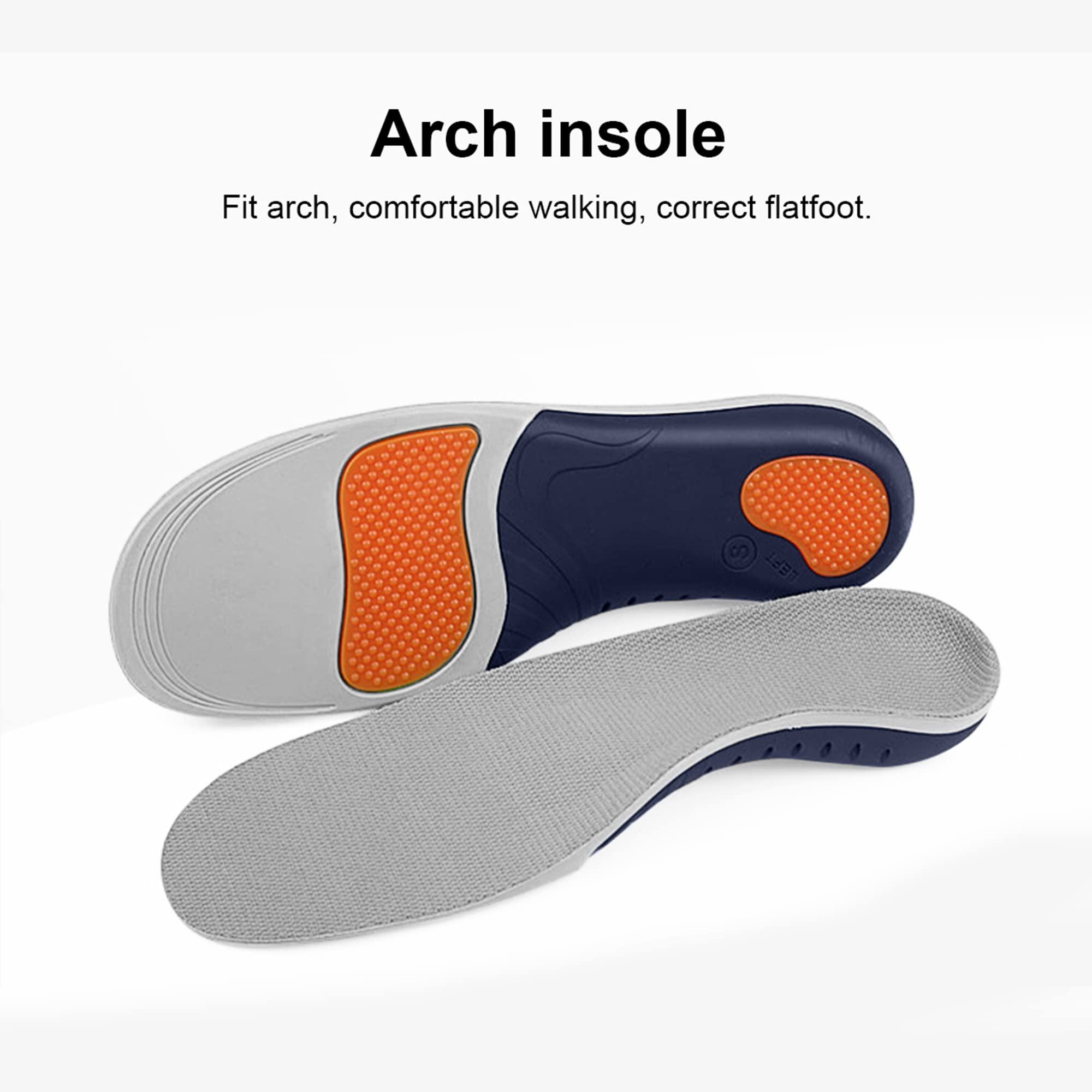 Plantillas de soporte de arco para niños, unisex, diseño de soporte de arco de 30 mm, cubierta reductora de calor y fricción, recortadas para adaptarse al tamaño