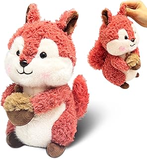 LoYuSenn 10 Inch Squirrel Stuffed Animal, Cute Squirrel Plush Toys for Kids & Babies, Hugging Soft Plush Toys, Chipmunk Stuffed Animal for Kids Playtime, Classroom Prizes, Room Decor