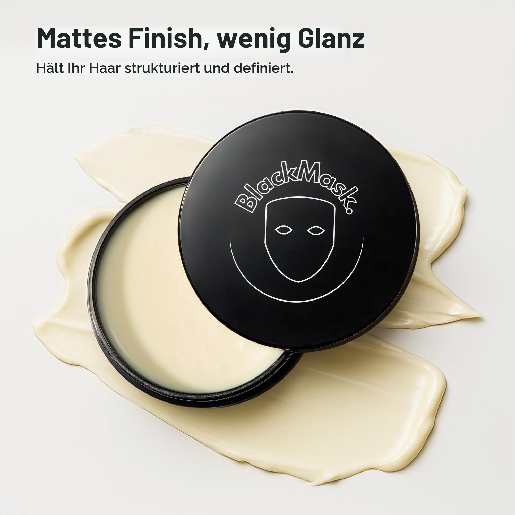 BlackMask Haar-Ton für Männer (10,5 l) Einfache Anwendung: Fügt Sofort Textur und Volumen hinzu Matt Finish Starker Halt Ton für Haarstyling