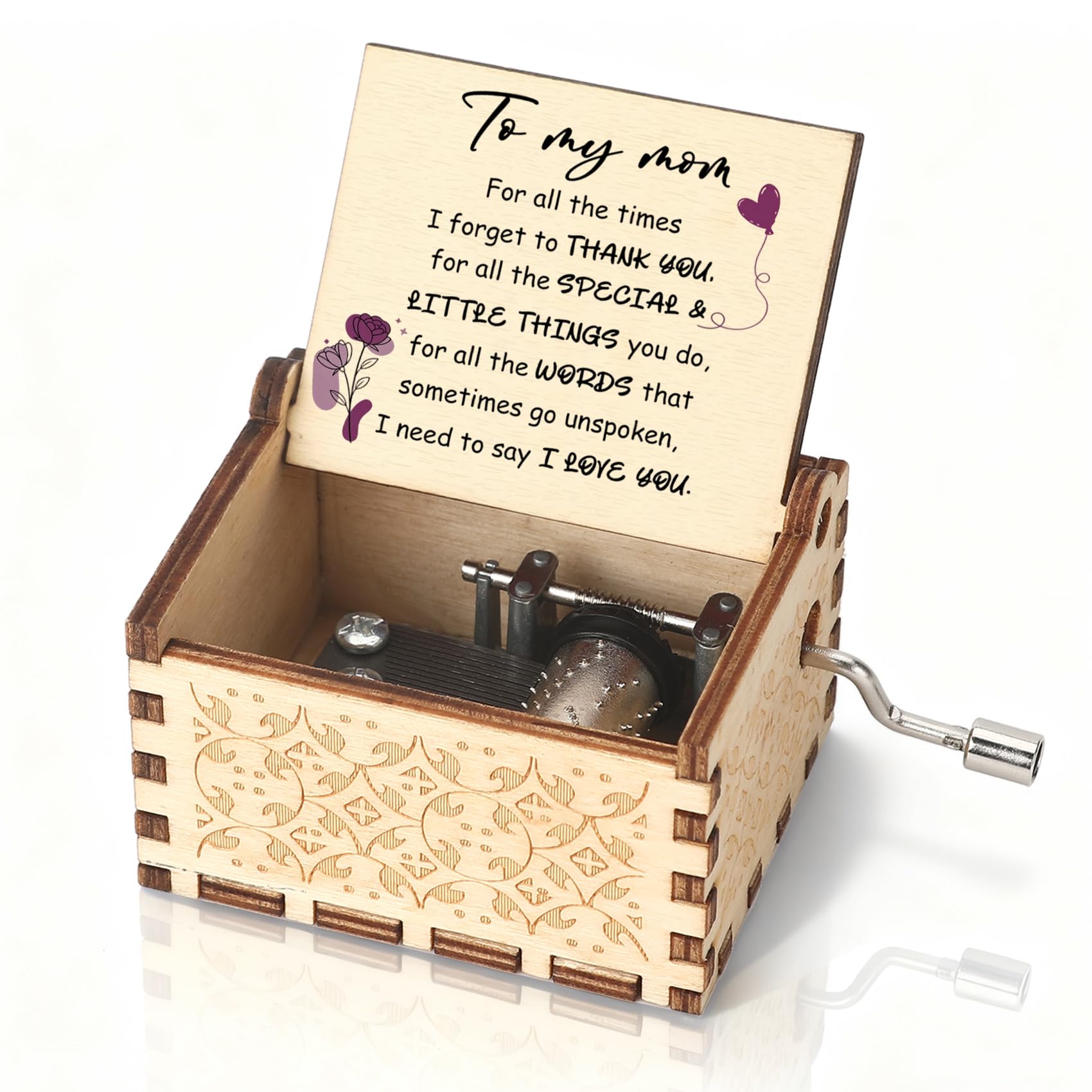 Regalos para mamá en su día especial con esta caja musical de madera