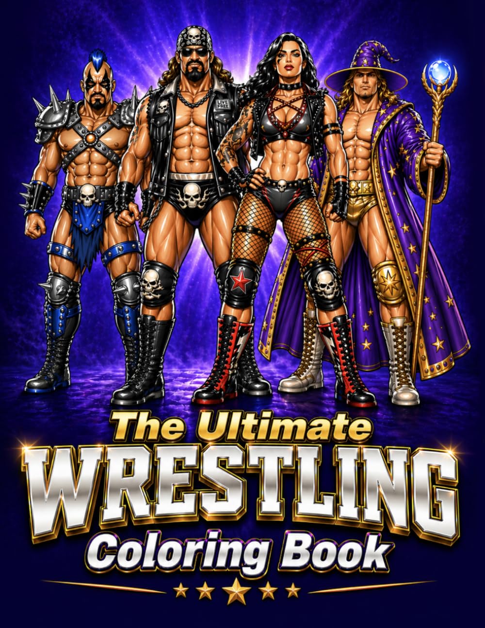 The Ultimate Wrestling Coloring Book: Create Your Own Wrestlers | Design Moves, Names & Characters | Action-Packed Coloring Book for Kids (The Ultimate Teen & Adult Coloring Series)