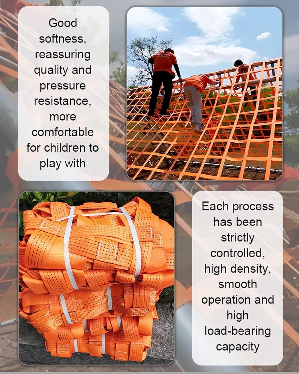 Red de Carga - Red de elevación de poliéster para Movimiento y Remolque, 2x2 m, Malla de 15 cm, Capacidad de Carga de 3 t, Ideal para Operaciones de elevación y Montaje en la construcción.