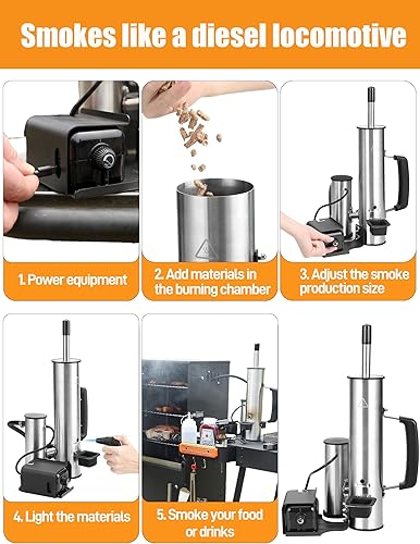 Miniatura 9 de Generador avanzado de humo frío 2025, tubo para actualización de ahumador de pellets, accesorio para ahumador para parrilla de gas, eléctrico