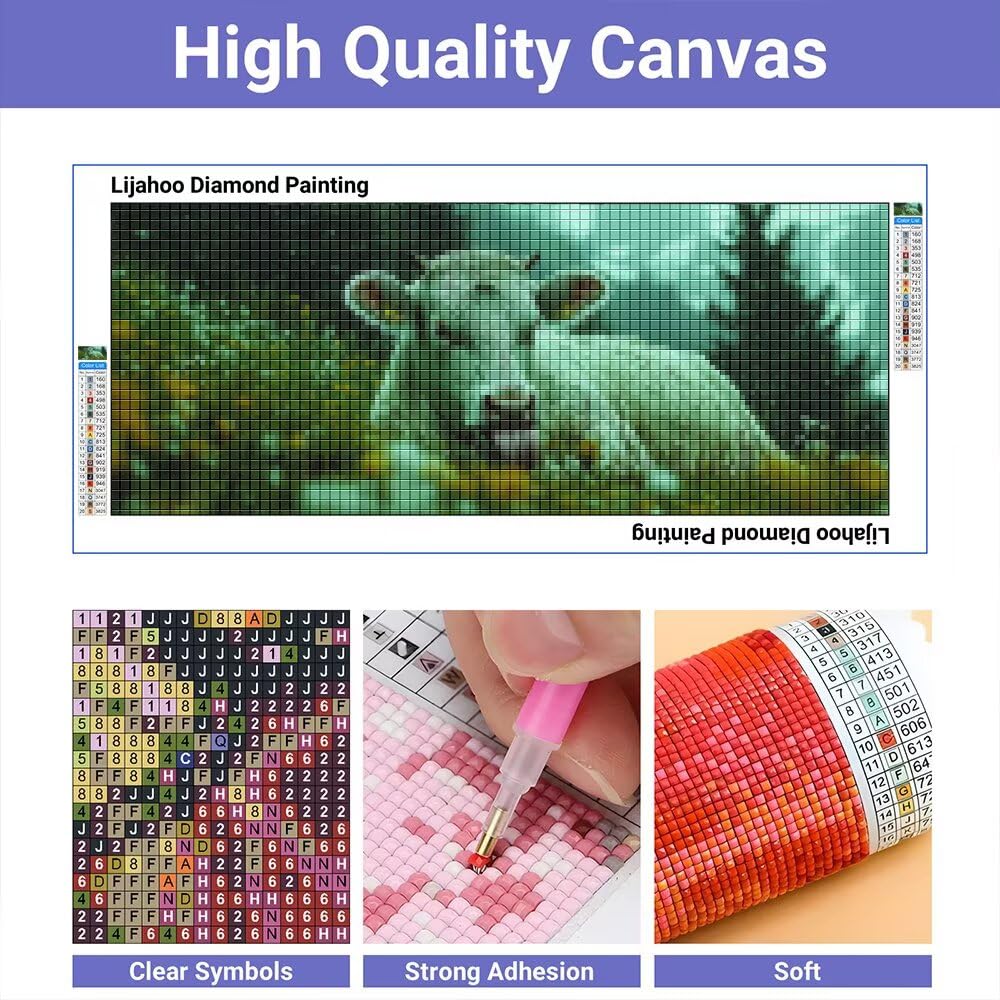 Kit De Peinture Diamant Vache Pour Adultes – 30,5 X 40,6 Cm – Art Diamant Complet Pour Débutants, Cadeau D'enfant Et Activités Parent-enfant, Kit De Peinture Murale