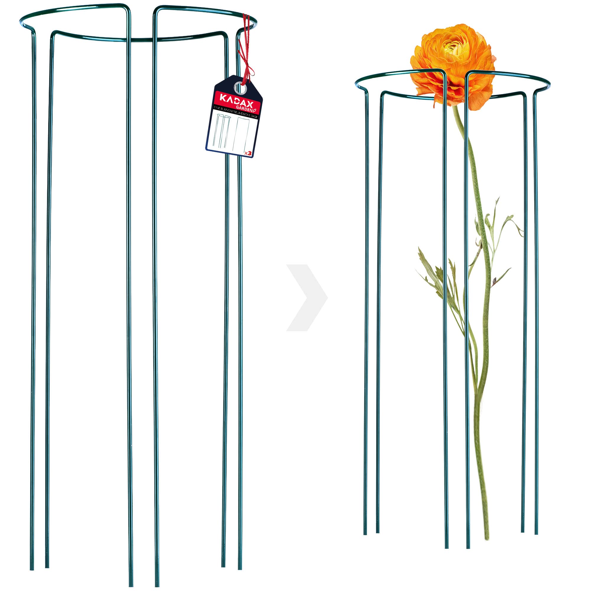 Support pour fleurs résistant aux intempéries KADAX : Sublimez vos massifs et allées de jardin