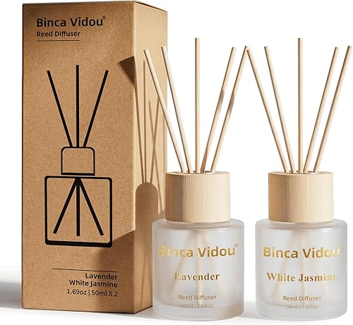 Miniatura 17 de binca vidou - Juego de difusor de varillas de aroma natural de naranja lavanda y limón, con varillas para decoración de aromaterapia en casa,