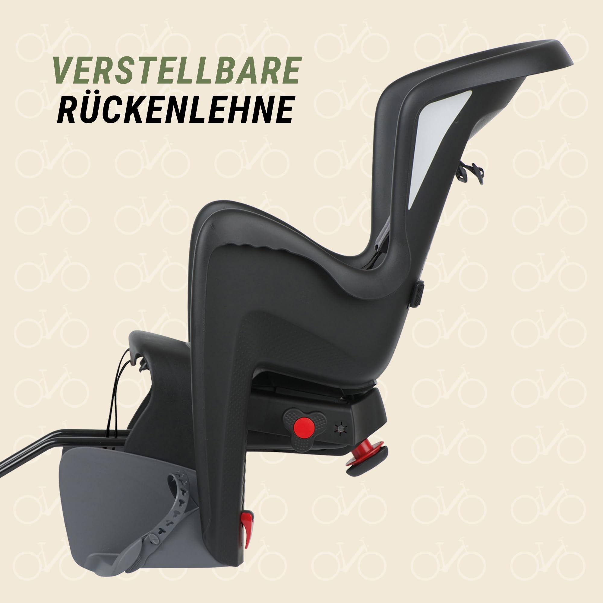 Prophete Polisport Bilby RS Fahrradkindersitz | Kindersitz für die Sattelrohrmonage | für Kinder zwischen 9 und 22 kg | grau