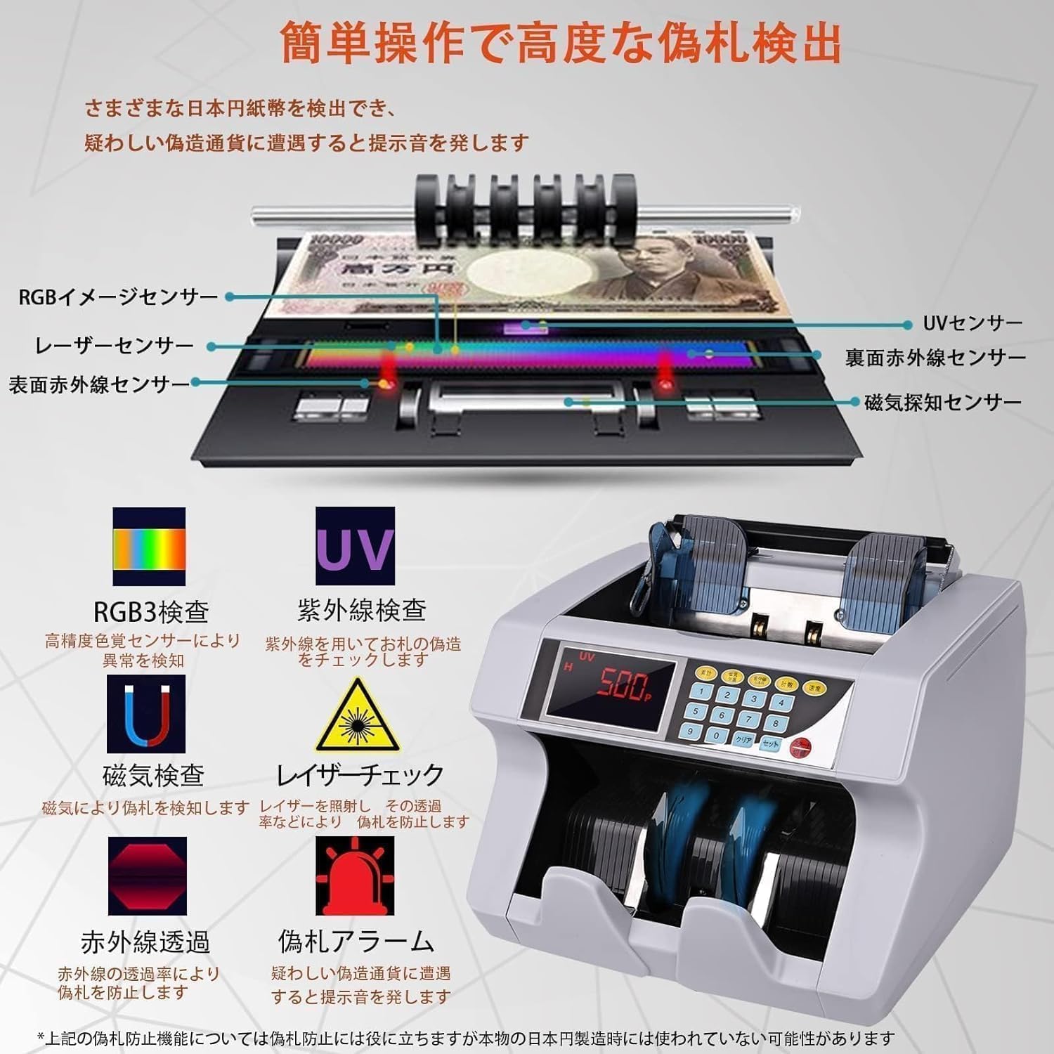 Amazon | 【日本円専用設計・2024年新紙幣/旧紙幣に対応】卓上型紙幣