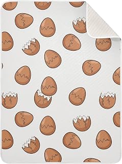 WIFIU Brown Eggs Cracked Pattern Baby Boys Girls Blanket 30x40 in, Soft Receiving Swaddling Nursery Blankets for Newborn Infant Toddler