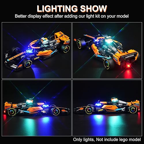 Vista 16 de Kit de iluminación LED para Mercedes-AMG F1 W14 E Performance Pull-Back, LED compatible con Lego 42165 Building Block Model Lego 42165 versión