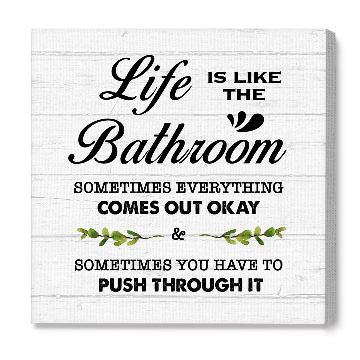 Amazon.com: Life is Like The Bathroom Wall Art,Funny Bathroom Wall ...