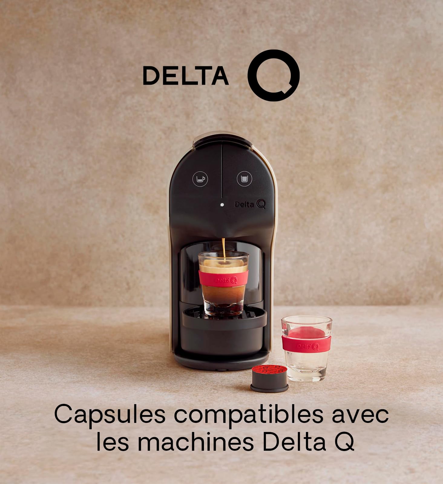 Delta Q 80 Capsules de Café Qharacter, Intensité 9 | Compatibles avec les Machines Delta Q, Espresso Intense aux Notes de Caramel et Fruits Secs, Fabriqué en Portugal