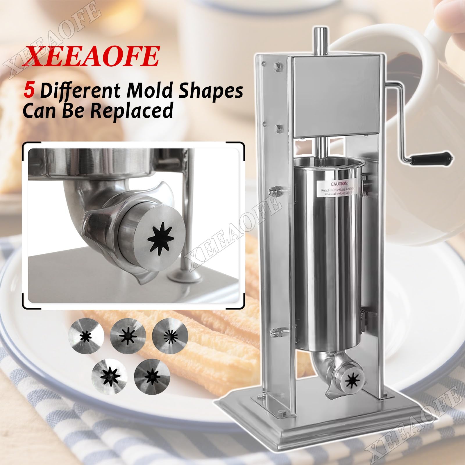 Machine de remplissage de dessert en acier inoxydable, machine à churros et beignets verticaux pour la maison, les restaurants et les boulangeries