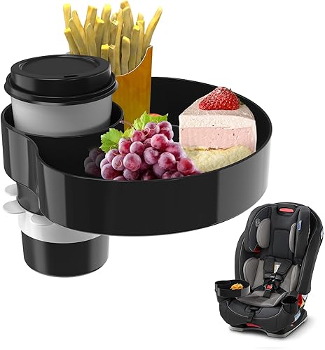 Bandeja de asiento de automóvil para niños, bandeja de viaje con portavasos para bebé, asiento de automóvil para niños, organizador de aperitivos