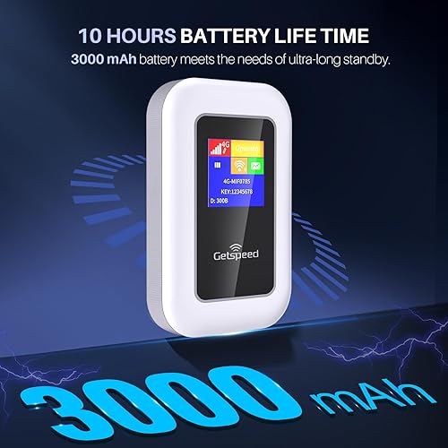 Miniatura 7 de 4G LTE WiFi Hotspot móvil, router WiFi portátil, no necesita tarjeta SIM, 10 dispositivos conectados, dispositivo de red inalámbrica de bolsillo en