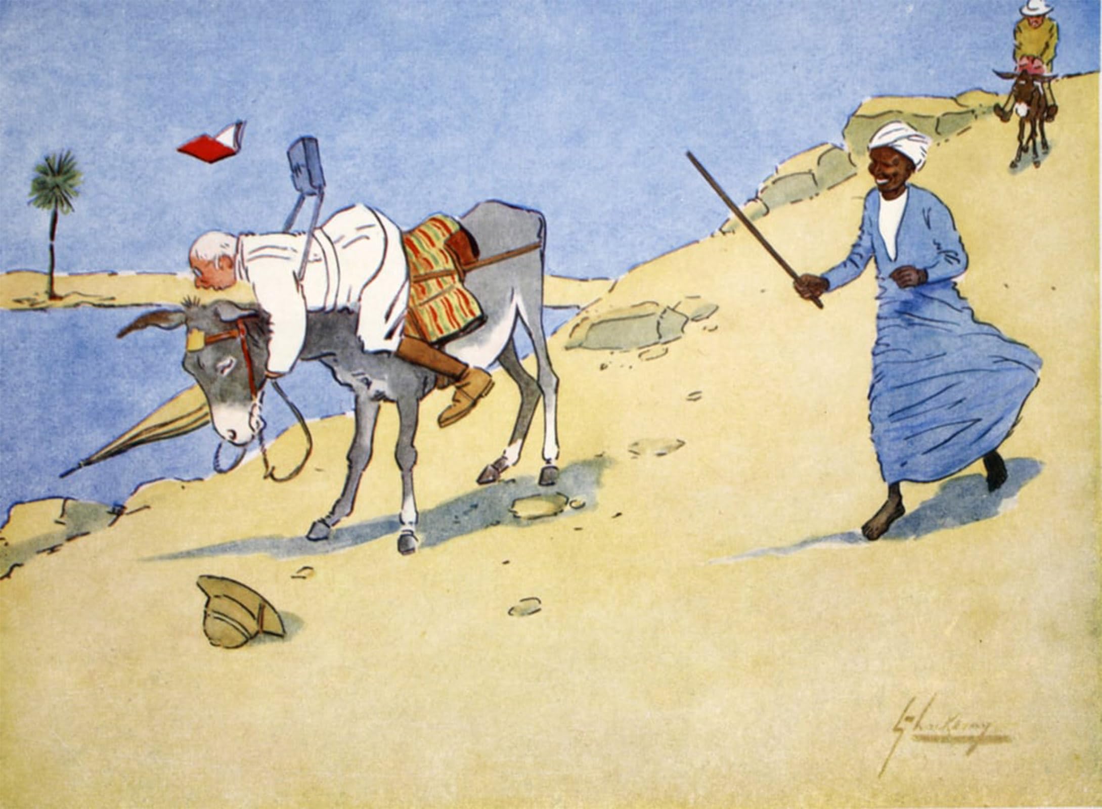 POSTERIIk Famous Animal Posters Vintage Picture a Stopping-place on the Nile From the Light Side of Egypt by Lance Thackeray Modern Wall Decor for Home Decor 60x90cm