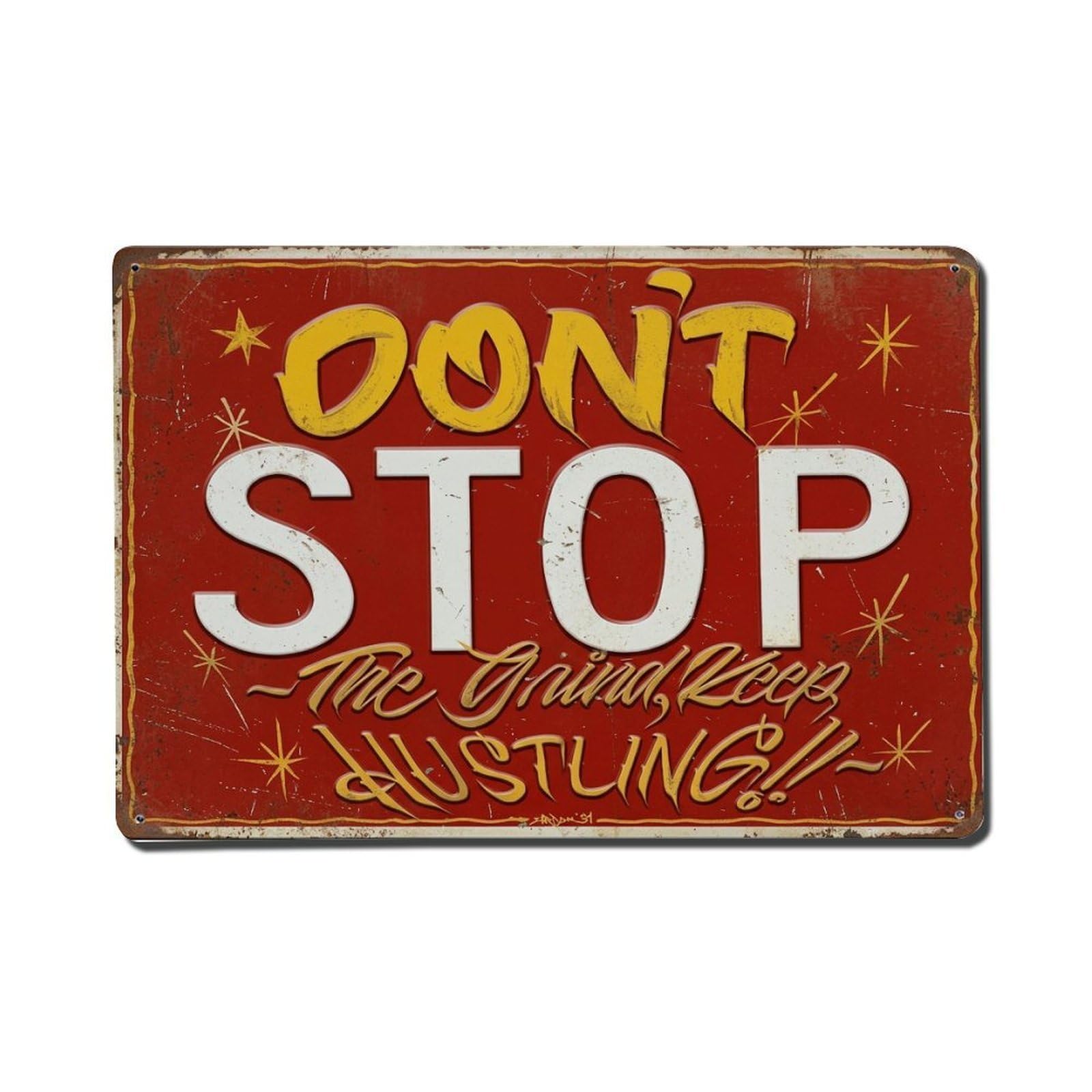 Begin Doing Now Cafe Retro Motivational Slogans Metal Tin Sign Plaque Wall Decor for Cafe, Club Bar, Office, Home Garden Metal Poster 8x12Inch