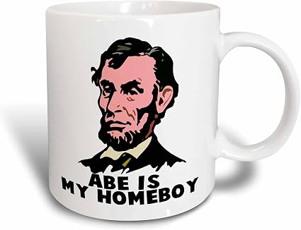 Amazon Co Jp 3drose Dooni Designs面白いとユーモアデザイン Abeリンカーンは私のホームボーイ マグカップ 11 Oz Two Tone Red Mug レッド Mug 5 ホーム キッチン
