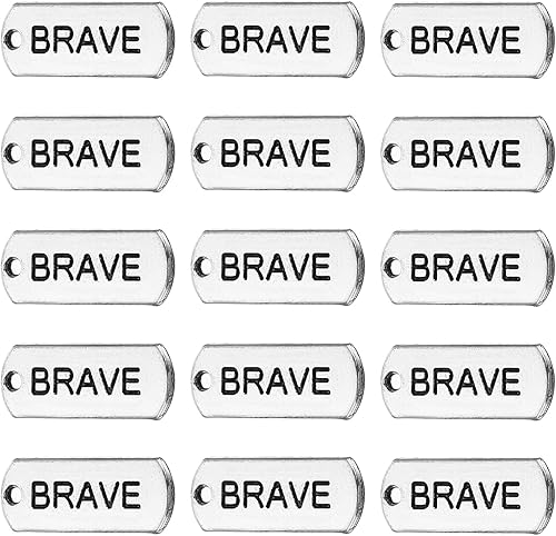 PATIKIL Dije de palabra, 20 piezas de mini dije de palabra, grabado a granel, vintage, metal, notas, diseñador, bricolaje, para hacer joyas,