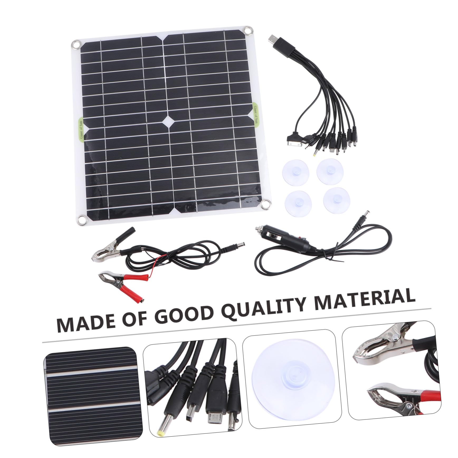 Pannello Solare Monocristallino 200w 12v, Kit Nero