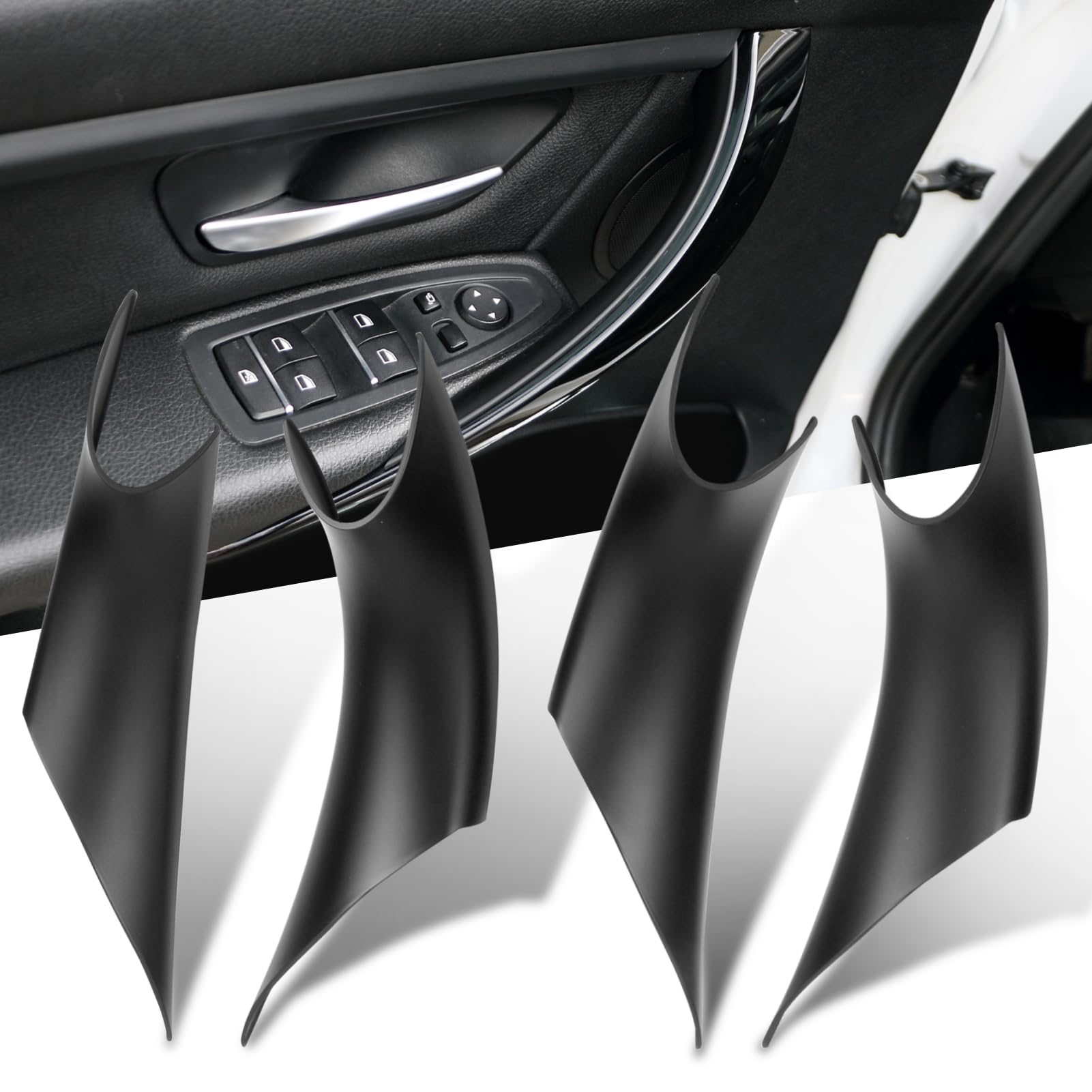 JaronxCompatible with BMW Door Handle Covers for 320i,328i,330i,335i F34 GT/428i,435i,430i F32 F33 F36 F82,4PCS Left and Right Side Interior Door Pull Handle Covers(NOT FIT F30 F31 F80)Global Recycled StandardGlobal Recycled StandardGlobal Recycled Standard