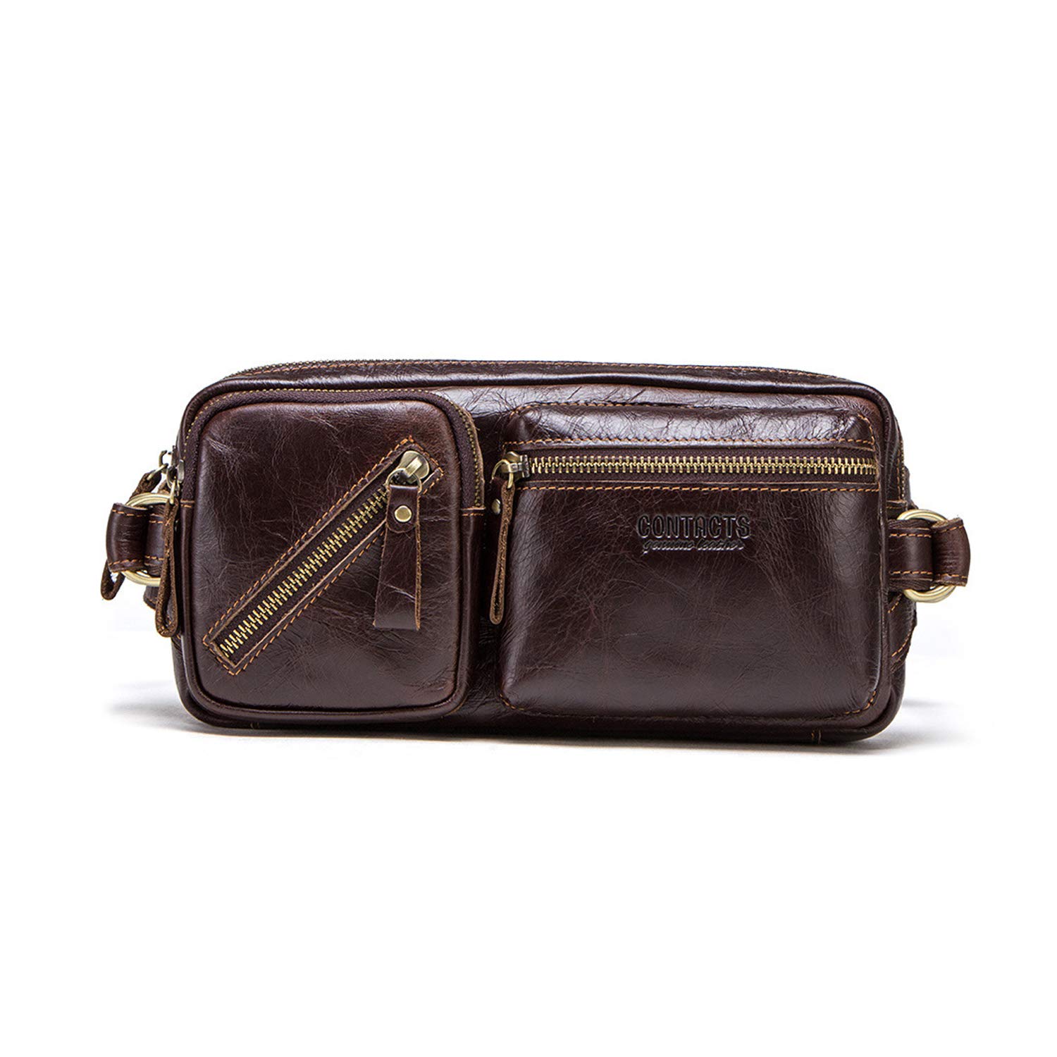 FANDARE Marsupio Sportivo Monospalla Zaino Uomo Monospalla Ragazzo Borsa a tracolla Pelle Borse a spalla Impermeabile Sling Bag per Festa,Viaggi, Corsa,Tour in Bicicletta