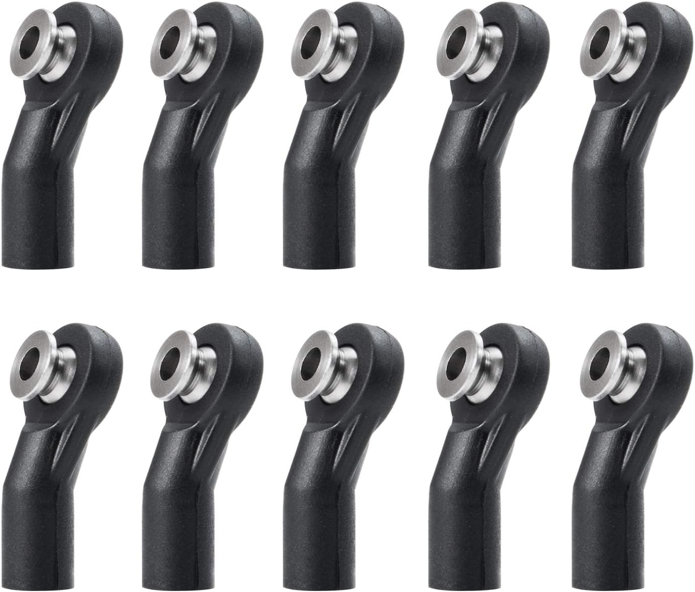 QUE-T M3 Plastic Link Tie Rod End, 10pcs Ball Head Joint Linkage for RC Car Truck