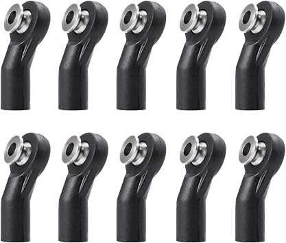 QUE-T M3 Plastic Link Tie Rod End, 10pcs Ball Head Joint Linkage for RC Car Truck