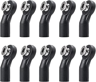 Que-T M3 Plastic Link Tie Rod End, 10pcs Ball Head Joint Linkage for RC Car Truck