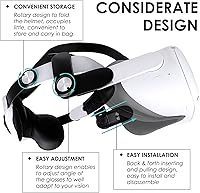 Vista 4 de for Oculus Quest 2 Elite Head Strap, VR Game Headstrap, Comfortable Adjustable VR Headset Accessories Head Strap for Replacement