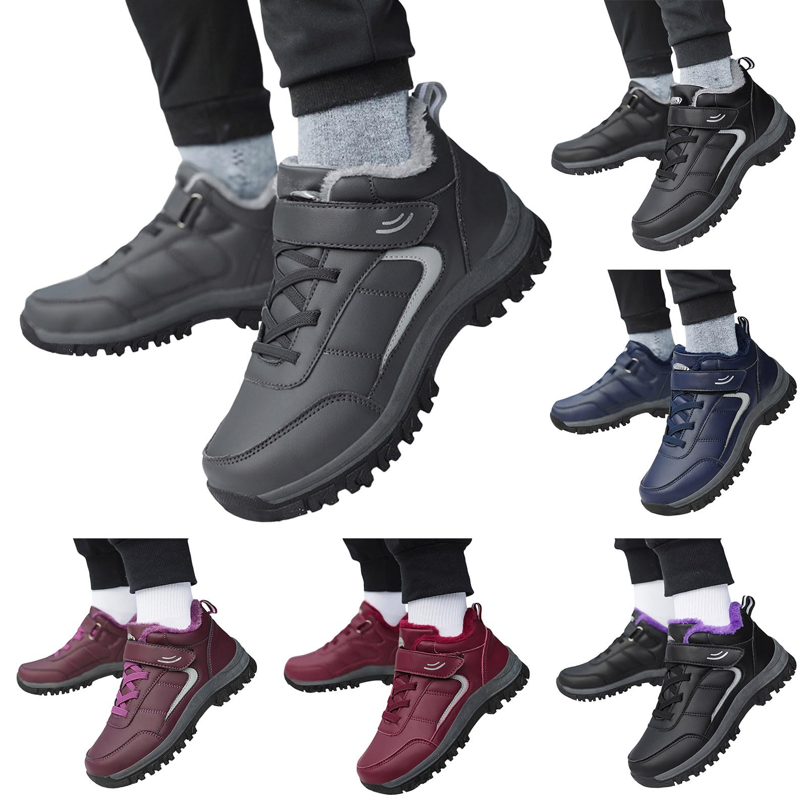 Generisch Stivali da Neve Donna Stivali Invernali Moda Minimalista Stile Coppia ispessito Caldo Confortevole Scarpe Casual All'aperto Ragazza 29