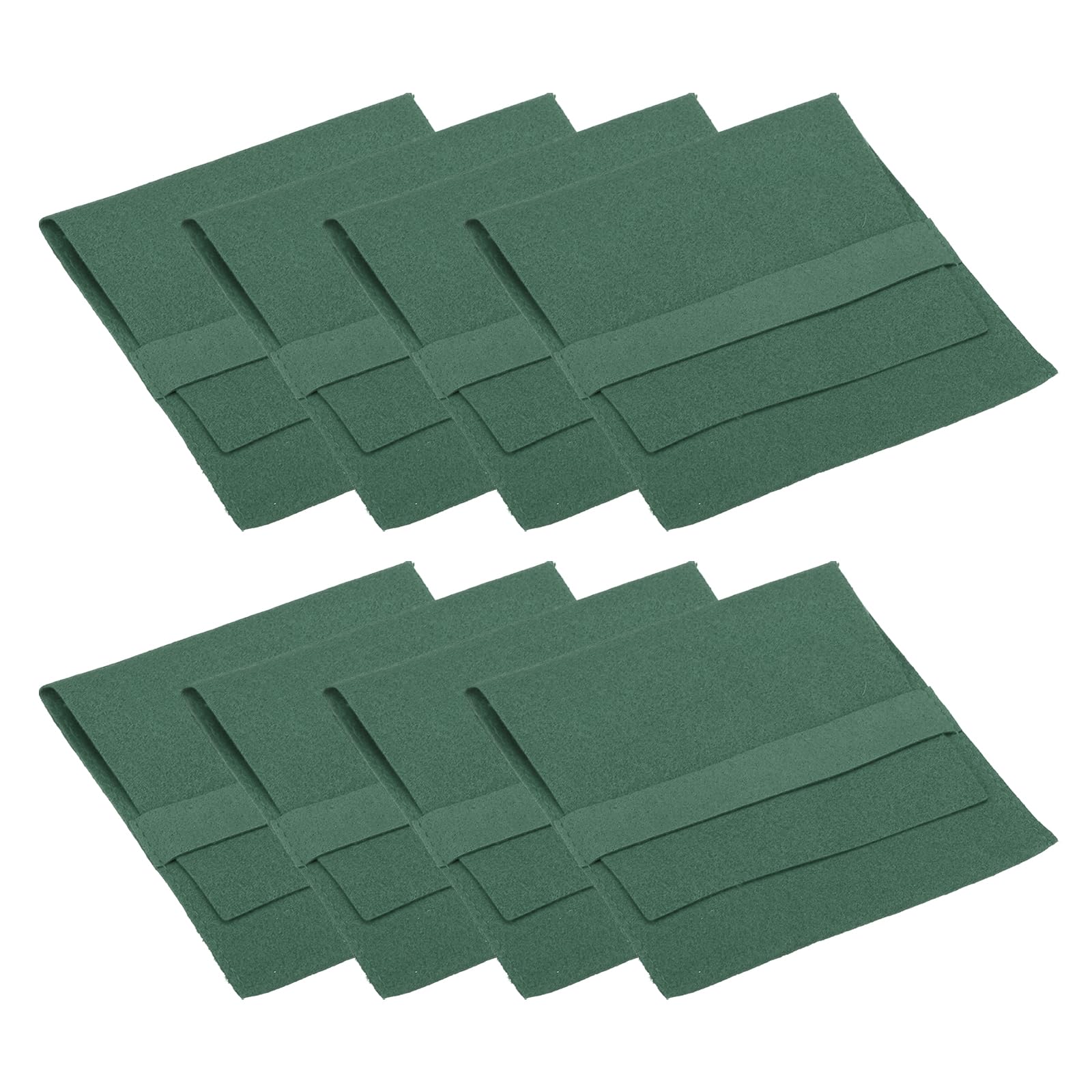 Pochettes à bijoux de voyage PATIKIL 10x10cm, étuis souples vert foncé pour broche