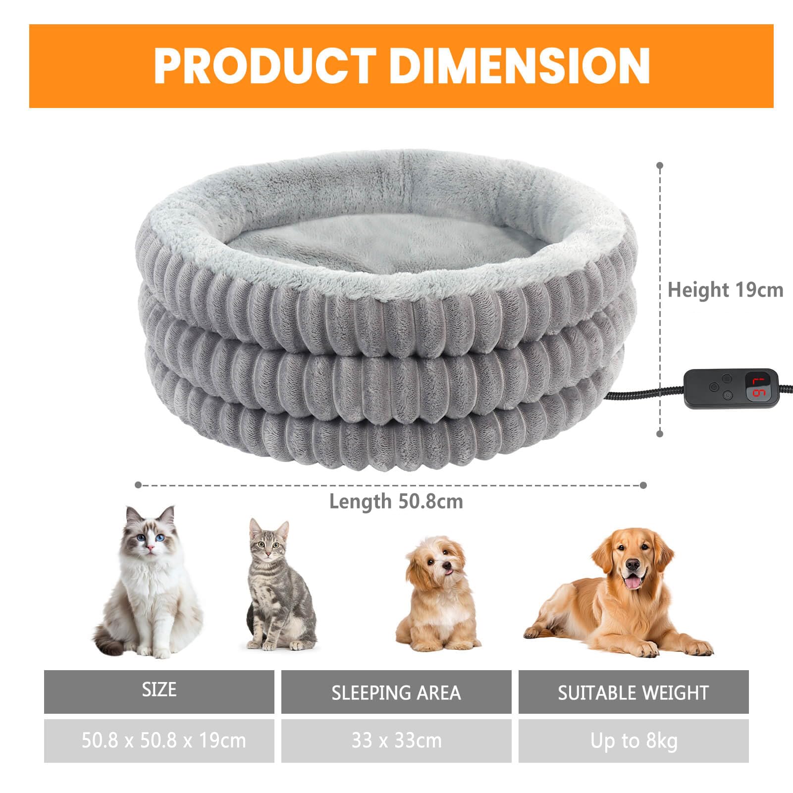 Lit chauffant pour chat d'intérieur