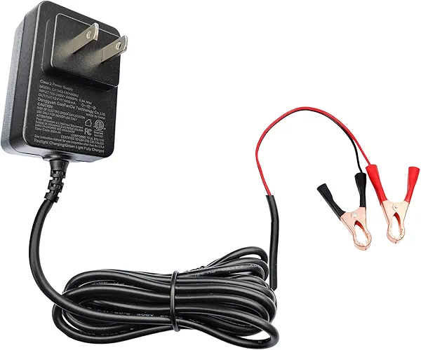 12V 1000mA Trickle Charger,1A Smart Car Battery Charger, 12V Automotive Charger, Battery Maintainer, Float Charger and Desulfator for Motorcycle, ATV and Deep Cycle Batteries (12V1000MA)