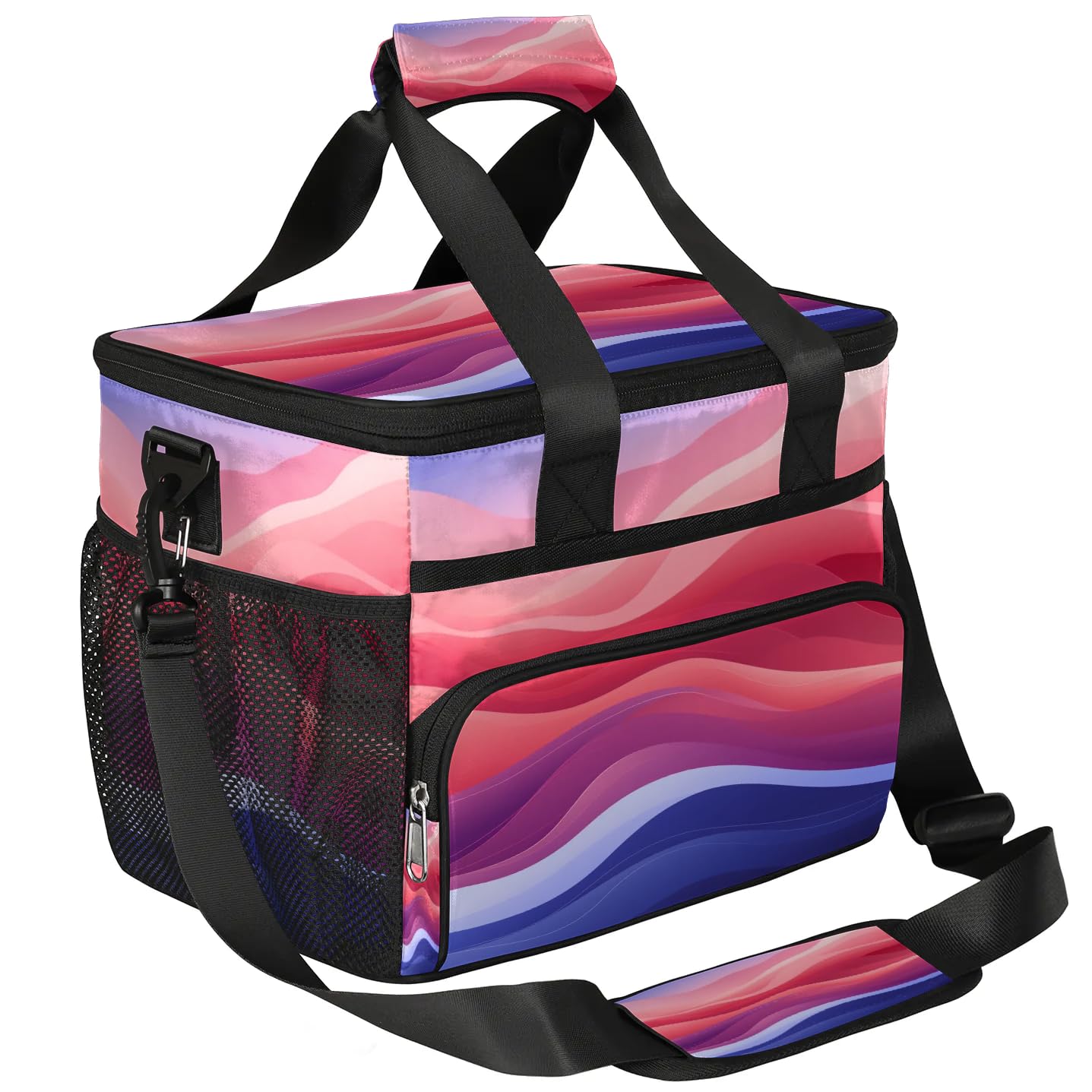 Lunch Box for Men Heavy Duty Insulated Lunch Bag for Women Abstract Stripes Lunchbox for Adults Lunch Cooler