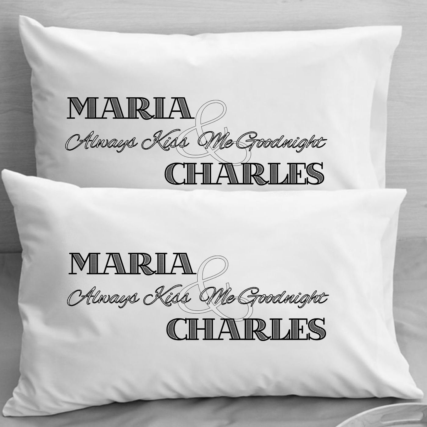 Personalized Pillowcases Boyfriend Girlfriend Newlyweds