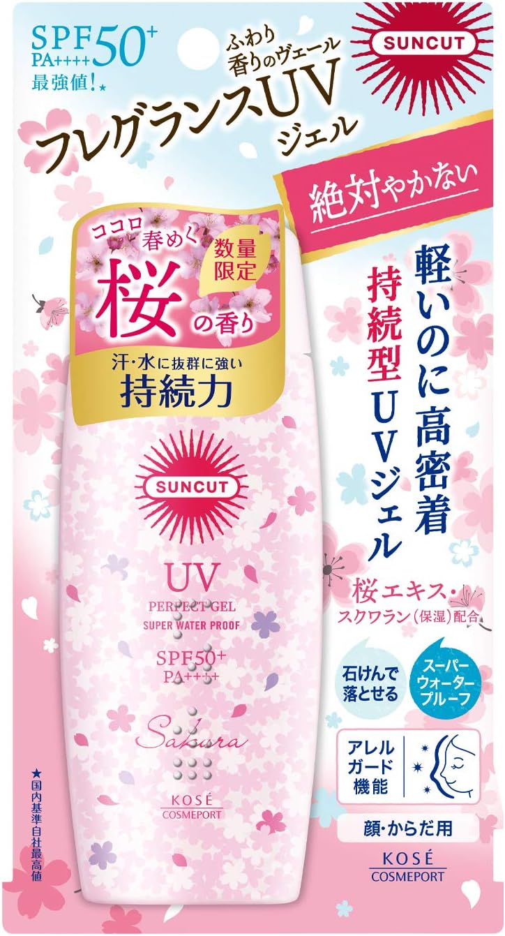 Amazon サンカット Kose 日焼け止め パーフェクト Uv ジェル Spf50 Pa ウォータープルーフ 桜の香り 100グラム X 1 サンカット ビューティー 通販