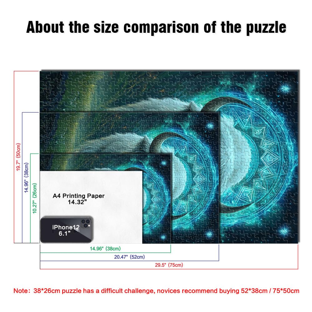 Puzzle 2000 pièces pour Adultes Taureau bête Mythique Fait de Papier，Convient aux 14 Ans et Plus Jeu Familial pour et Collection d'artistes, Beaux-Arts。Taille：70x100cm/27.5x39.3pouce