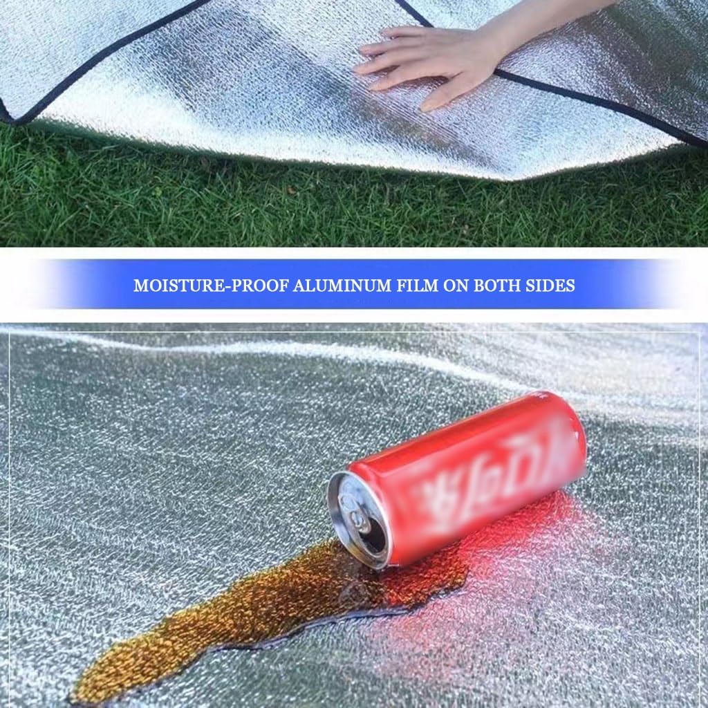 Ultraligero Esterilla de Camping Impermeable Aislante al Aire Libre Tienda de Campaña Papel de Aluminio EVA Playa Colchón para Camping Senderismo Viajes (Size : 150 * 200cm)