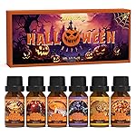 ARVIDSSON Halloween Fragrance Oils Set, Fall Essential Oils for Diffuser - Pumpkin Pie, Spiced Cider, Caramel Apple, Candy Corn, Snickerdoodle, Spooky Spices, Autumn Scented Oil Gift for Women