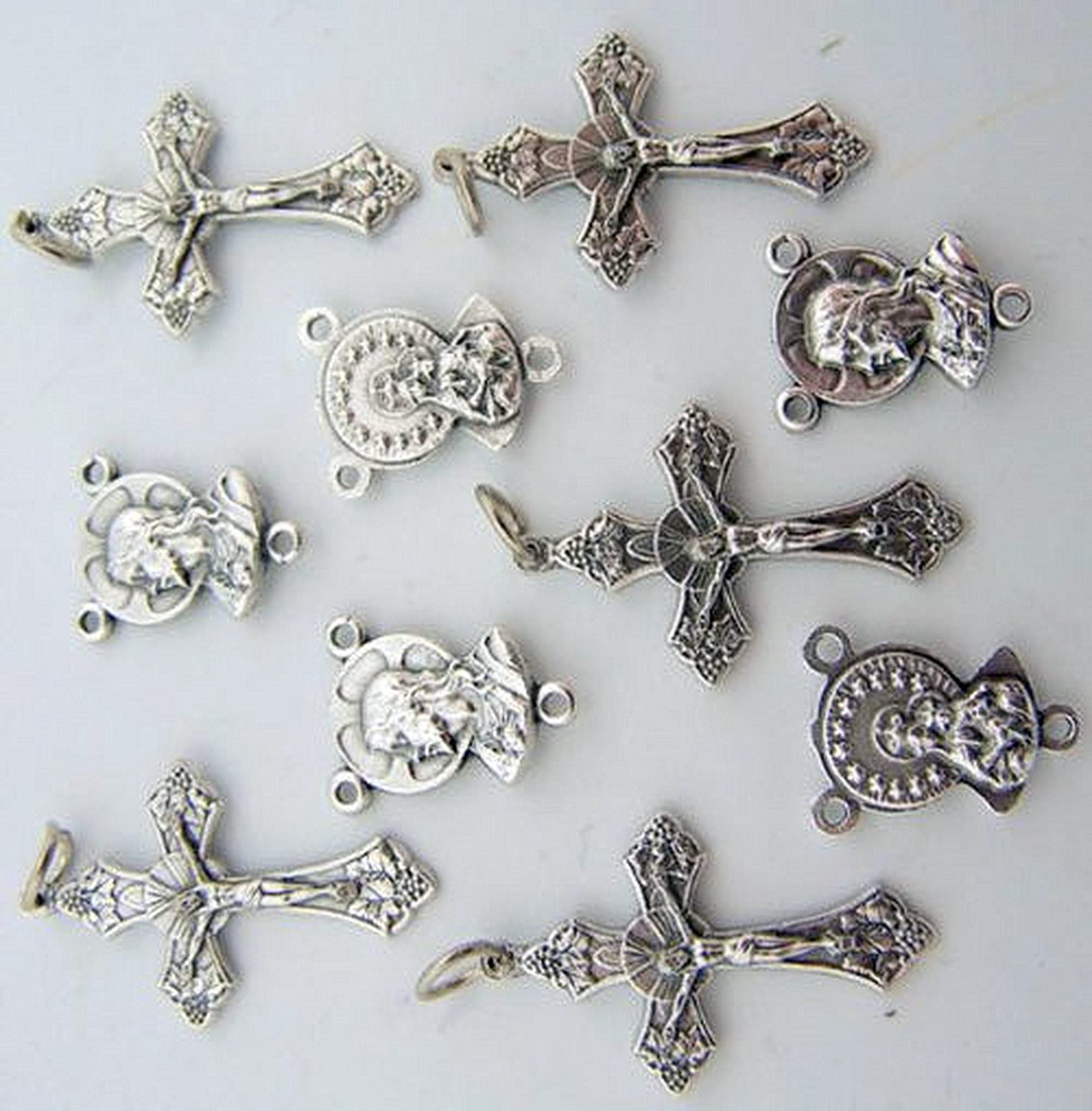 アクセサリー Crockery Hole Rosary Amazon.com: 30pcs Mix 3-Hole Religious Rosary Centerpiece