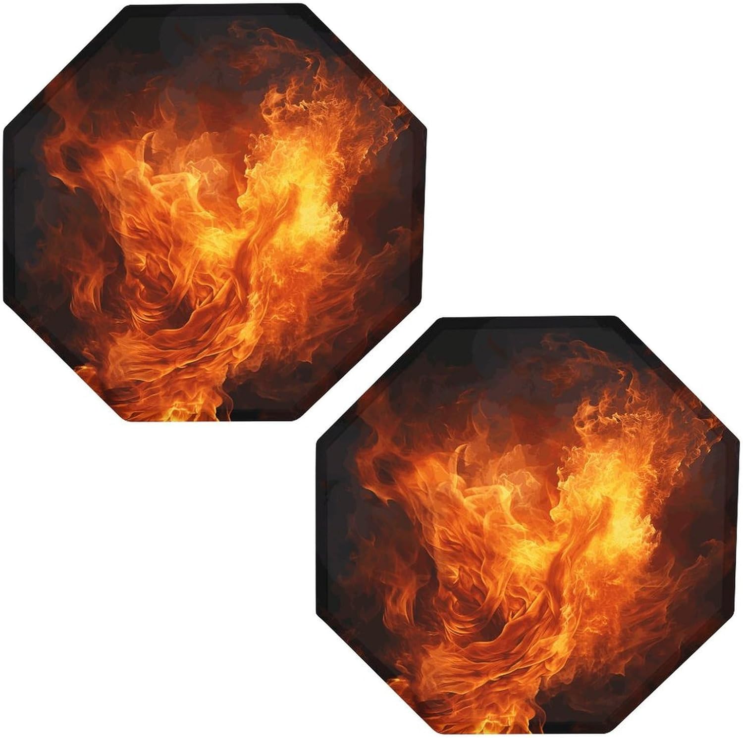 Ctagon Metal Sign for Home, Modern Display Plate for Kitchen, Roaring Flame Plates Accent Hanging Wall Decorations 3PCS for Living Room, Bedroom, Hallway, Hotel