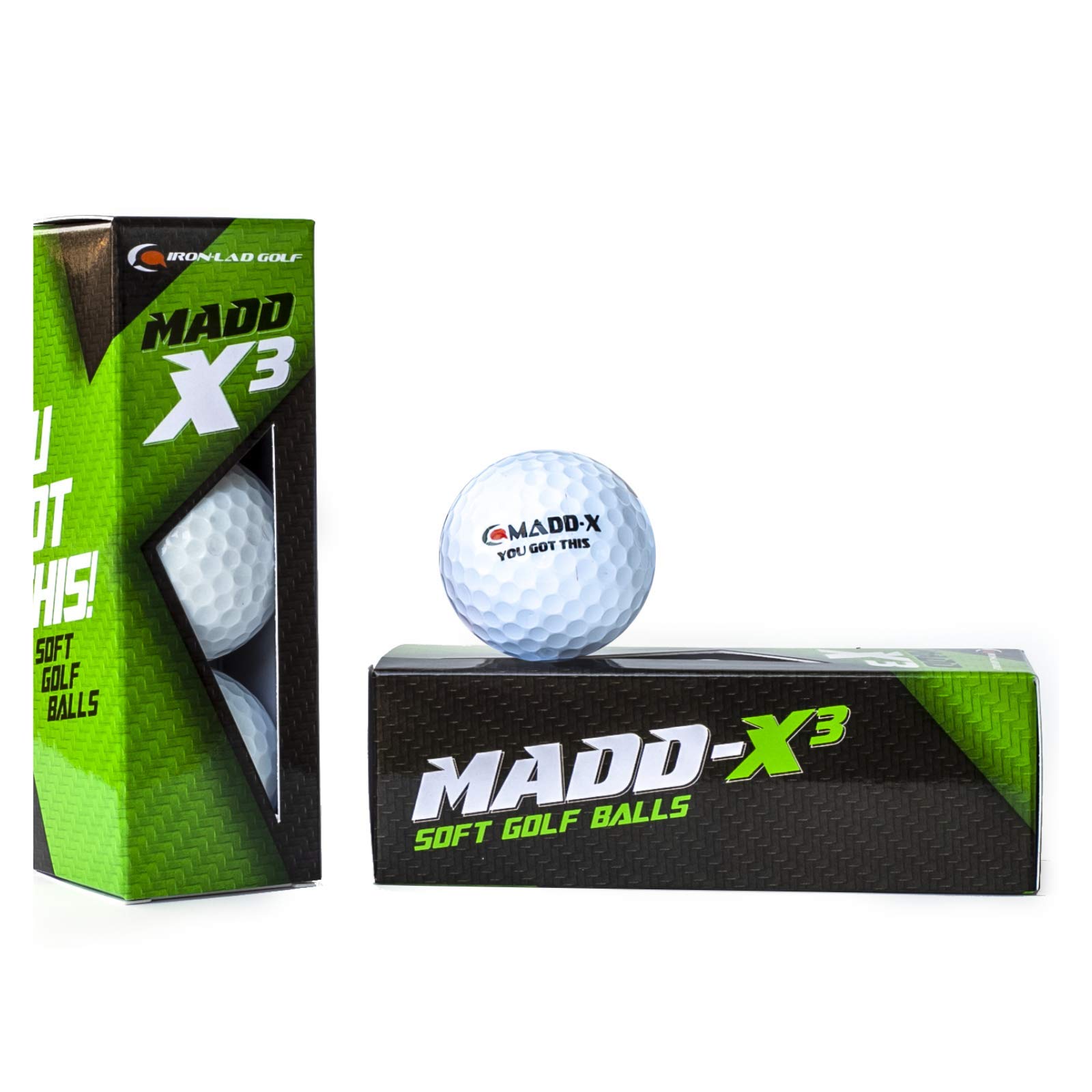 MADD-X3 Soft Premium 3 Piece Golf Balls - for Peak Performance on The Golf Course