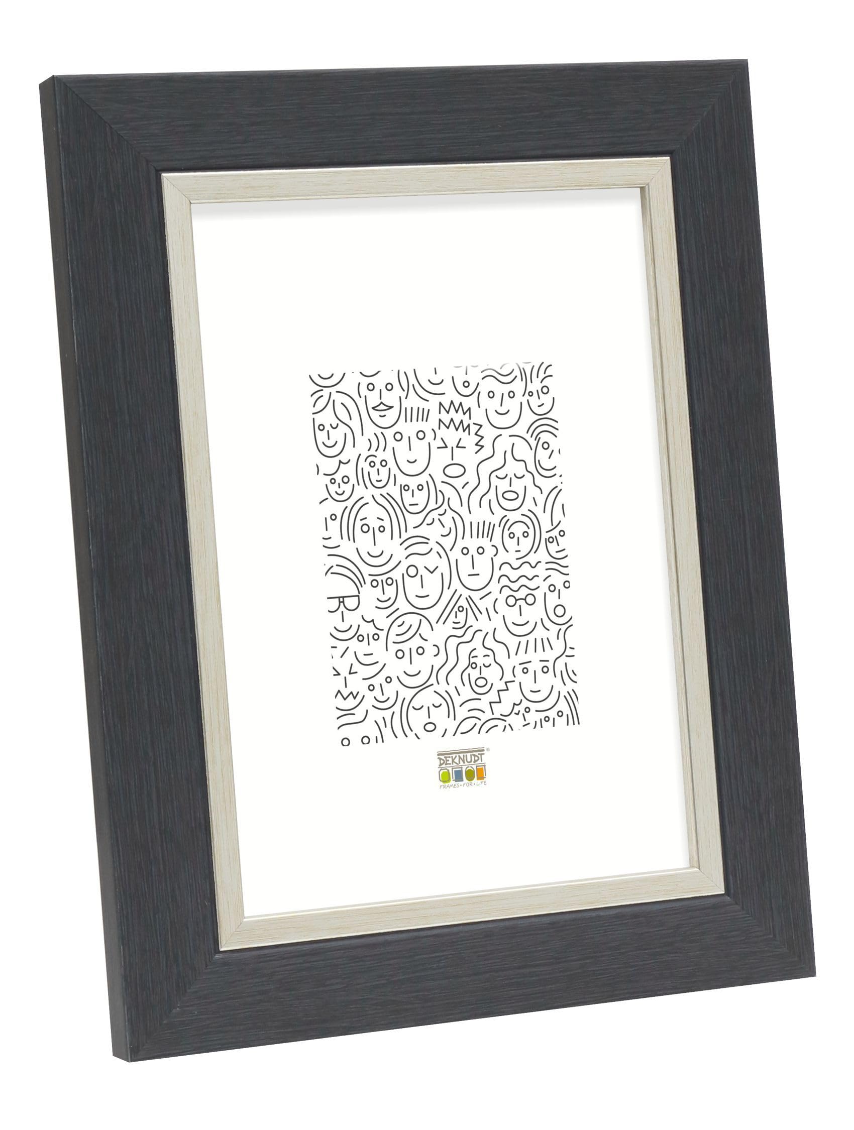 Deknudt Photo Frames, Resin, Grey, 20 x 25 cm