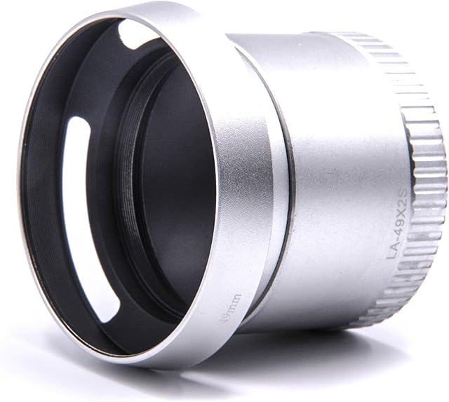 vhbw Filter Adapter 49mm Tube compatible with Leica X1, X2 Digital Camera, Reflex Camera, DSLR - silver