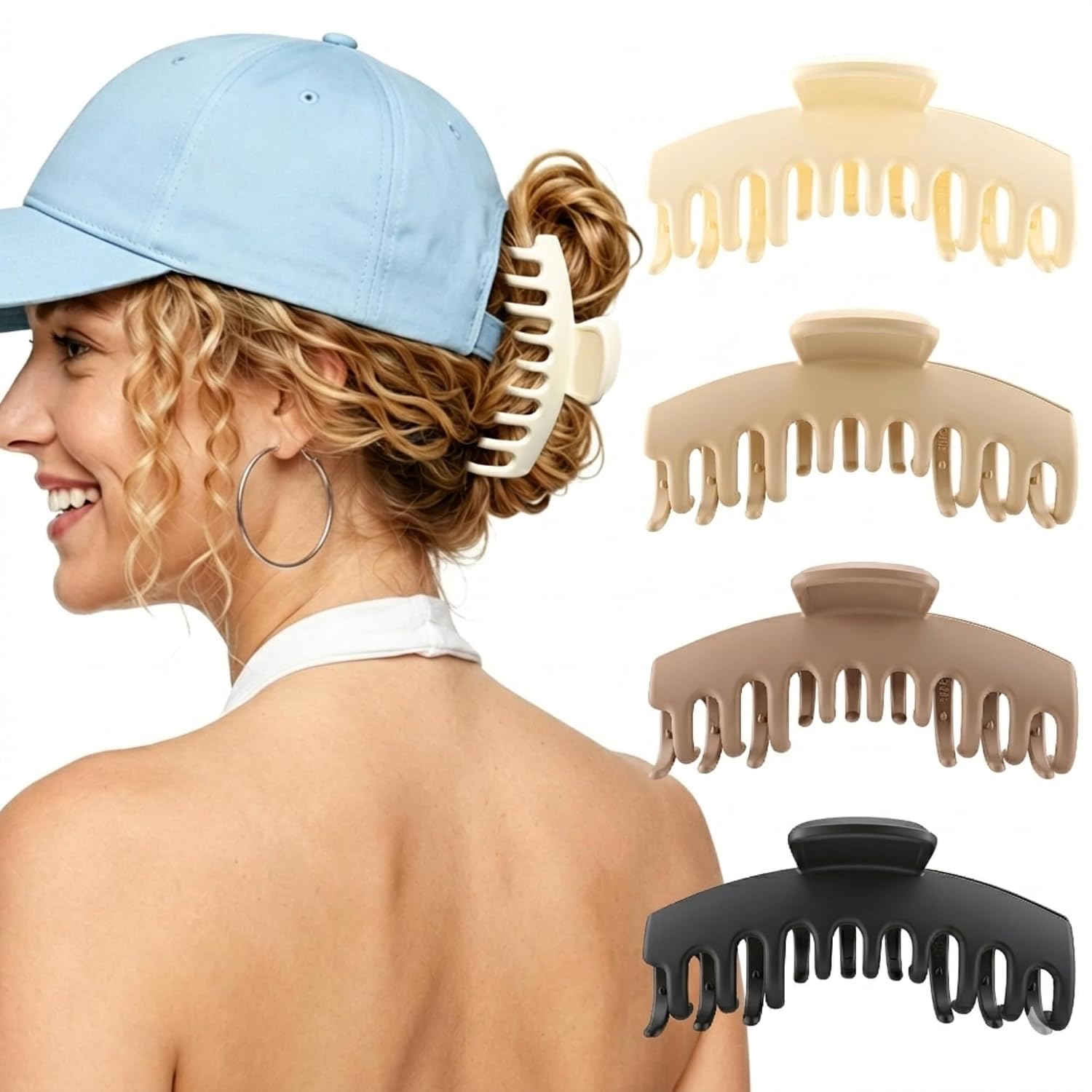 CHLINS Hat Claw Clip for Thick & Thin Hair | Non-Slip Design