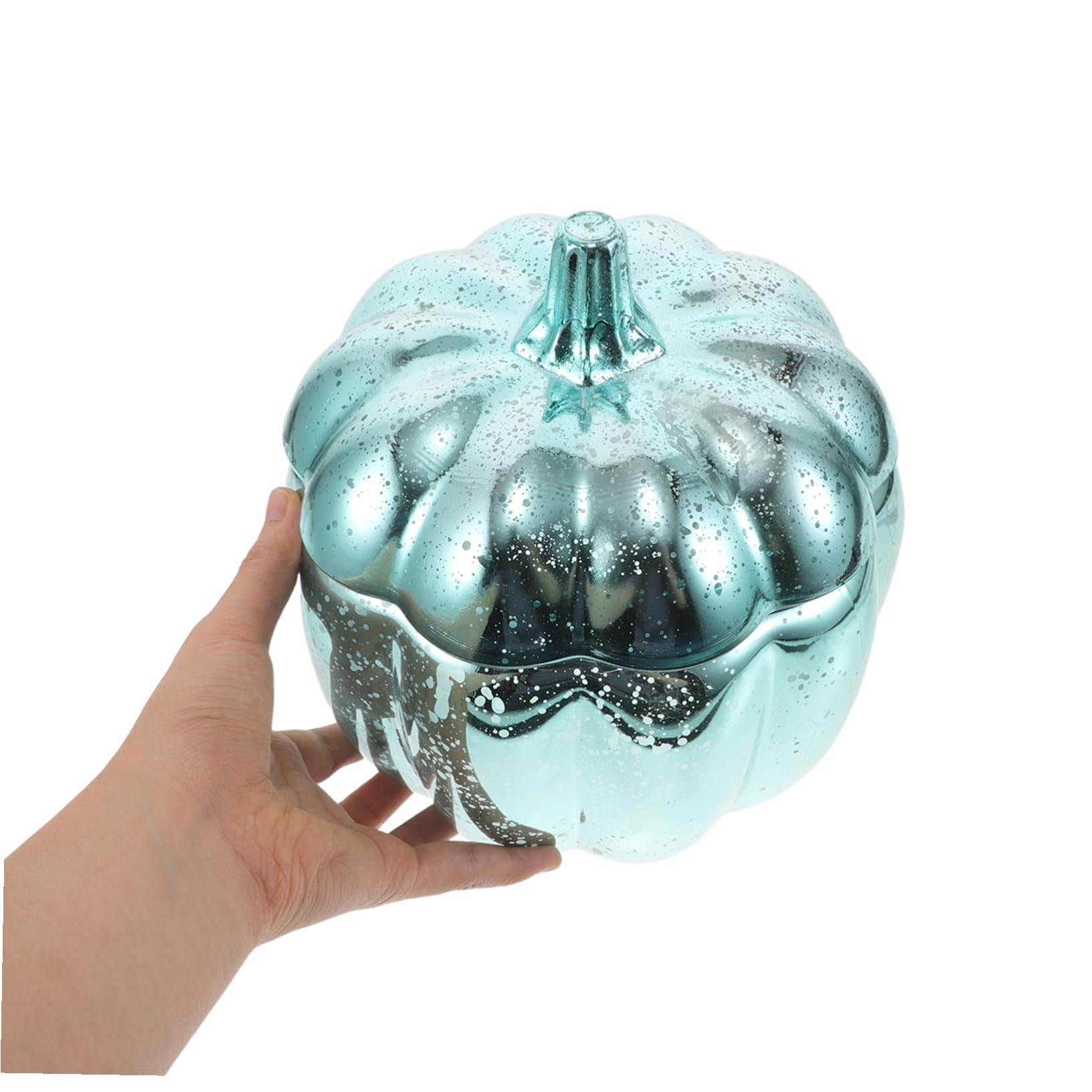 ULTECHNOVO Kürbisförmiges Glas mit Deckel für Snacks und Gewürze Aufbewahrungsglas im Herbstdesign für Küche und Dekoration