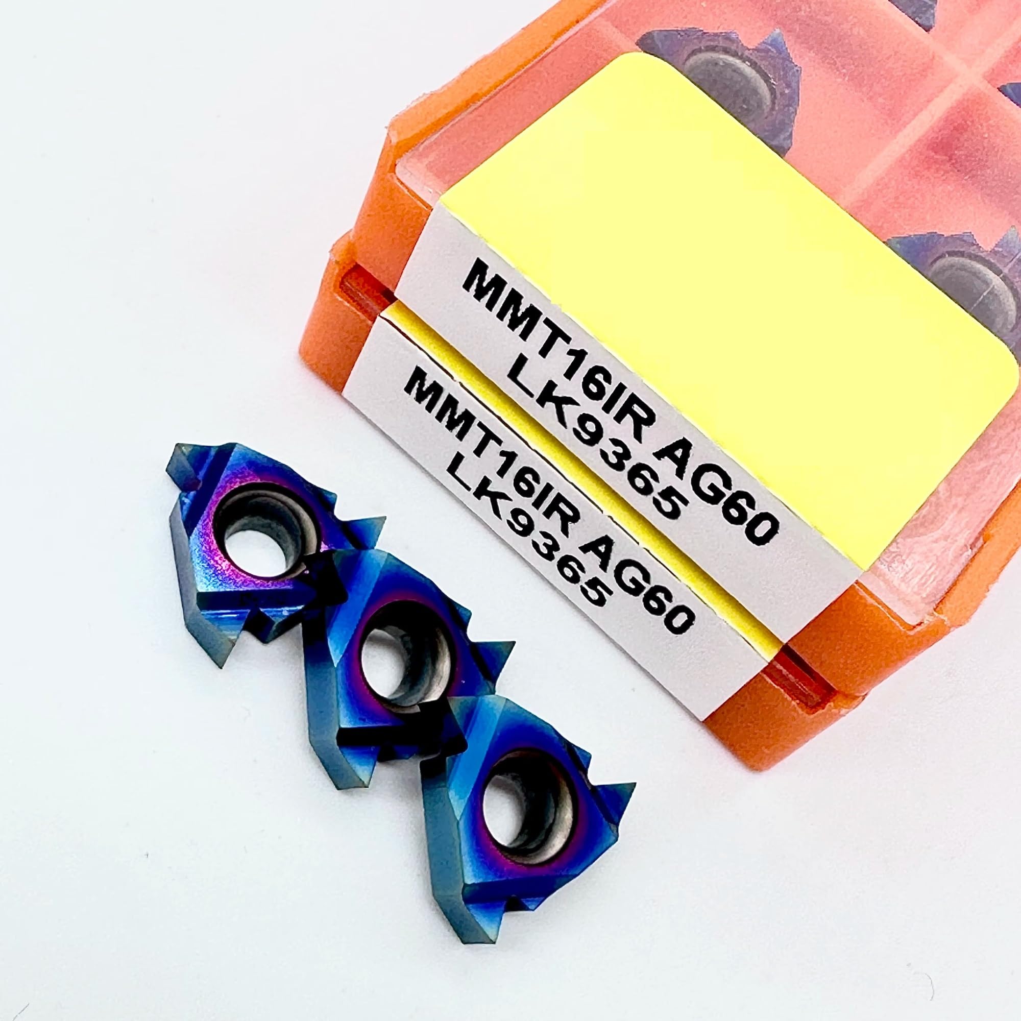 Gewindedrehwerkzeug, Hartmetalleinsatz, Stahlverarbeitung(10PCS MMT22ER AG60 LK9365)